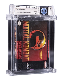 1993 SNES Super Nintendo (USA) "Mortal Kombat" Made in Japan Sealed Video Game - WATA 9.0/A